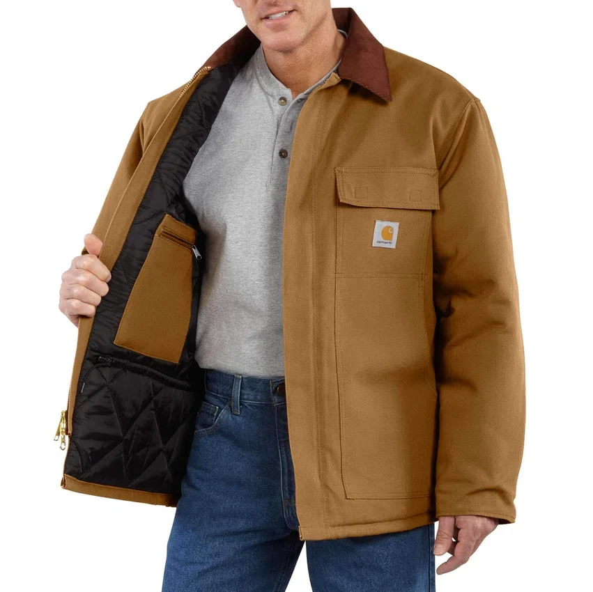 Abrigo tradicional aislante de lona resistente Firm Duck para hombre