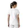 Blusa médica de cuello en V con paneles de punto Force Essentials para mujer