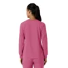 Blusa médica de manguitos largos con cuello redondo Force Cross-Flex para mujer