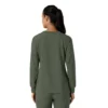 Blusa médica de manguitos largos con cuello redondo Force Cross-Flex para mujer