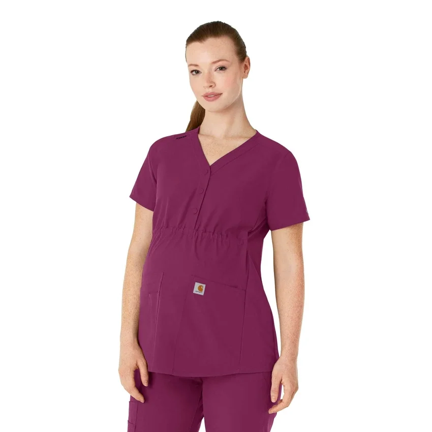 Blusa médica de maternidad Henley Force Essentials para mujer