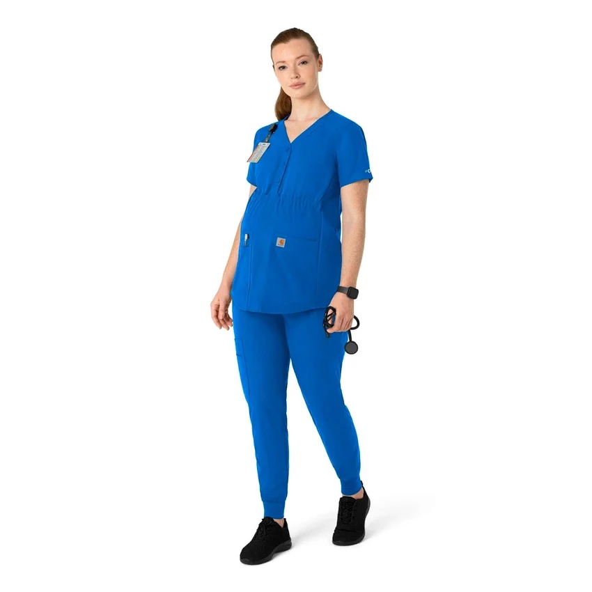 Blusa médica de maternidad Henley Force Essentials para mujer