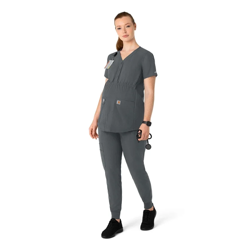 Blusa médica de maternidad Henley Force Essentials para mujer