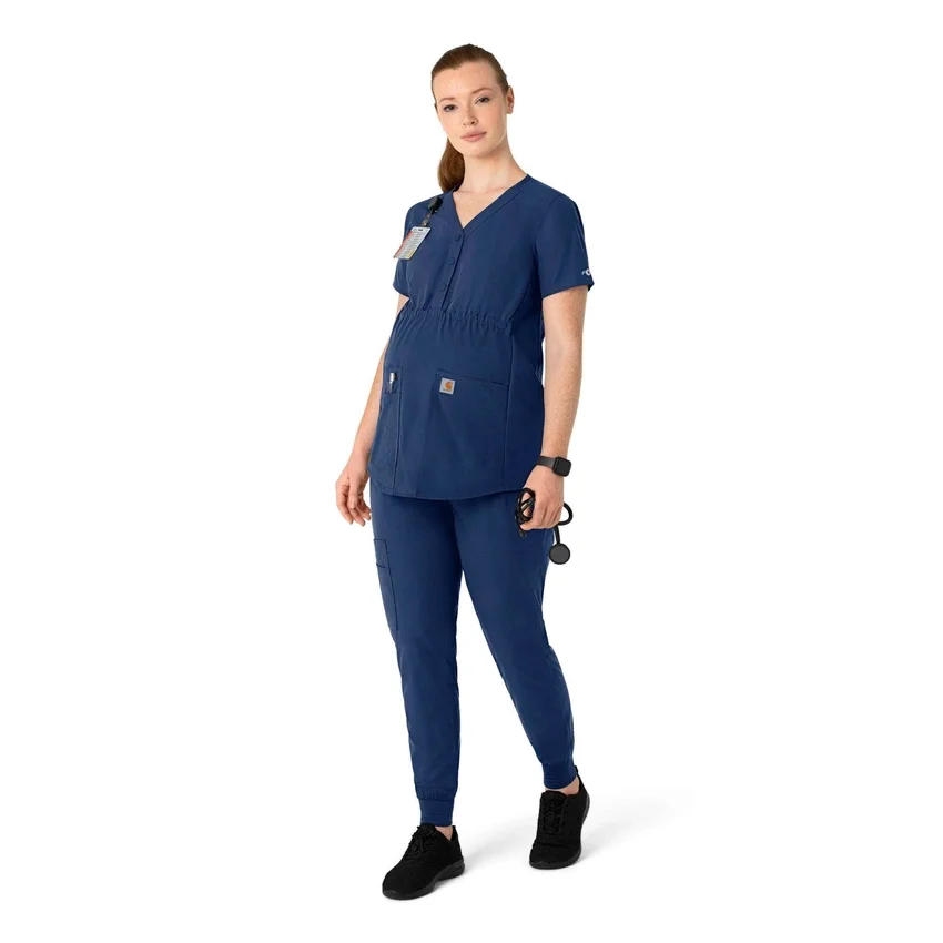 Blusa médica de maternidad Henley Force Essentials para mujer