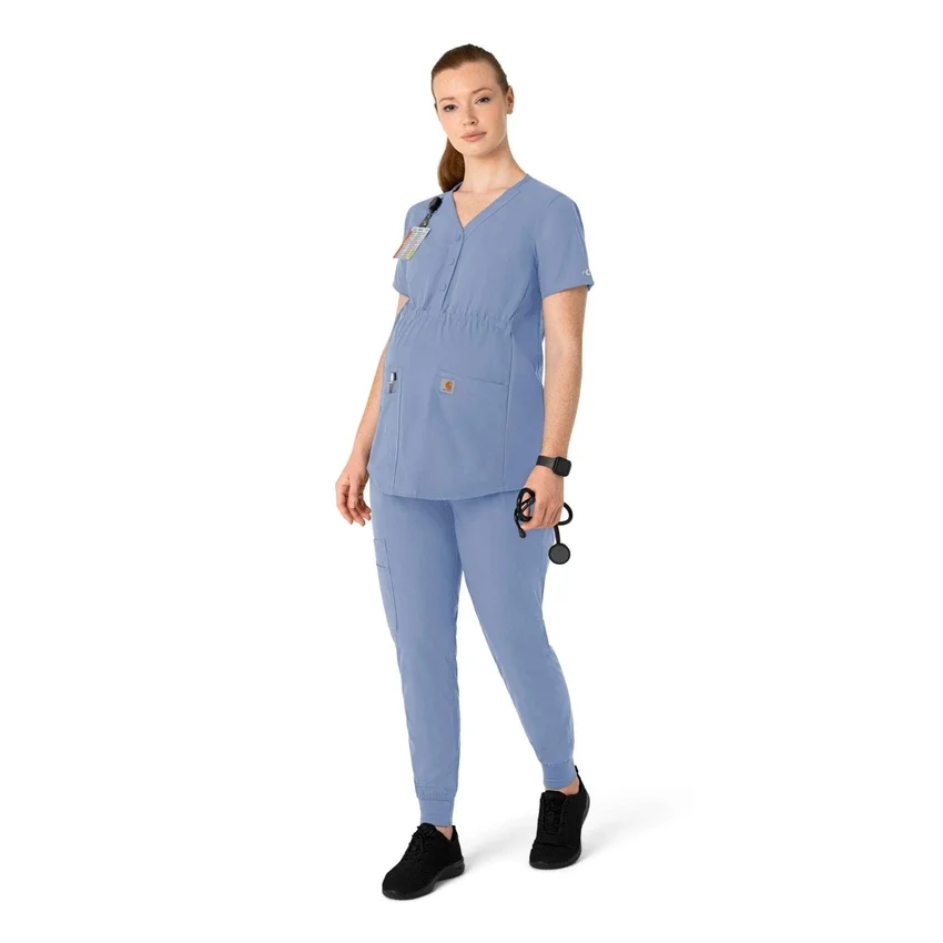 Blusa médica de maternidad Henley Force Essentials para mujer