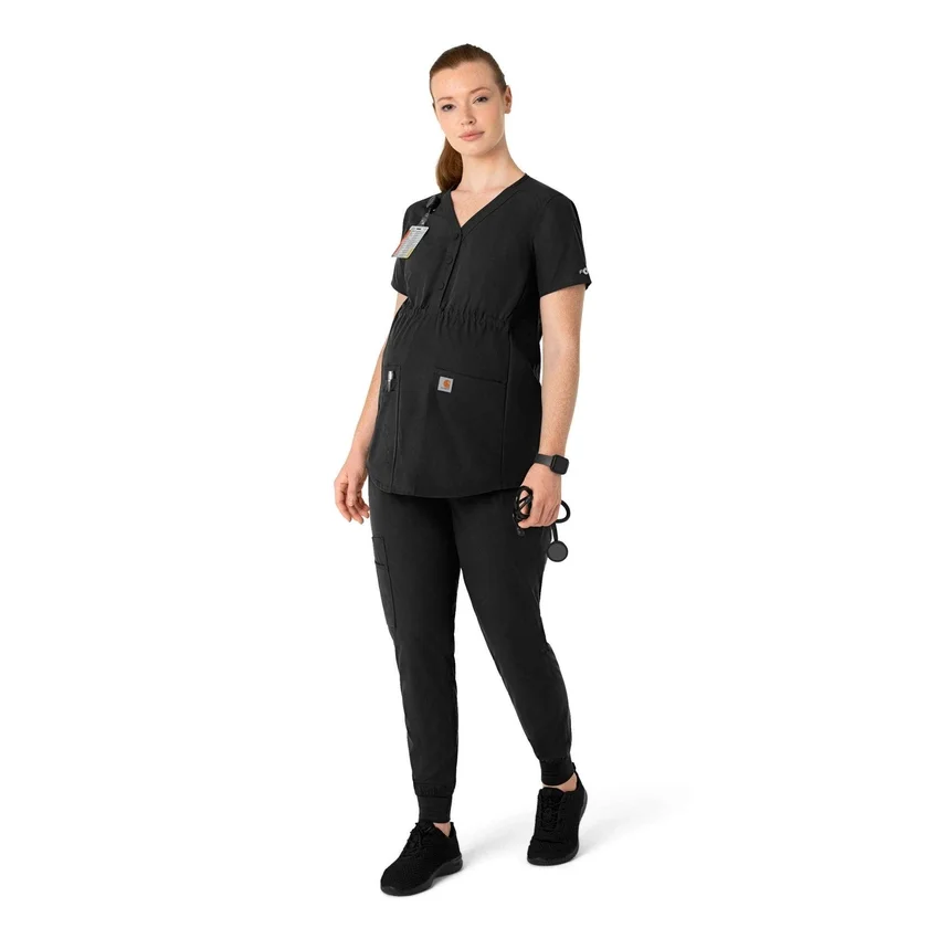 Blusa médica de maternidad Henley Force Essentials para mujer
