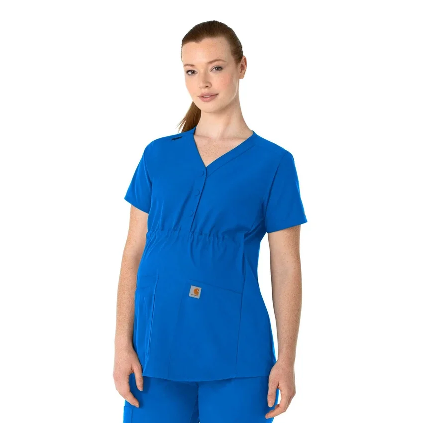 Blusa médica de maternidad Henley Force Essentials para mujer