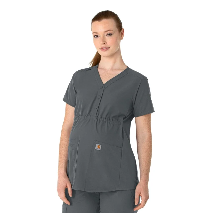 Blusa médica de maternidad Henley Force Essentials para mujer