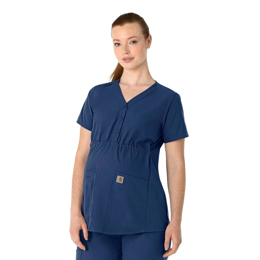 Blusa médica de maternidad Henley Force Essentials para mujer