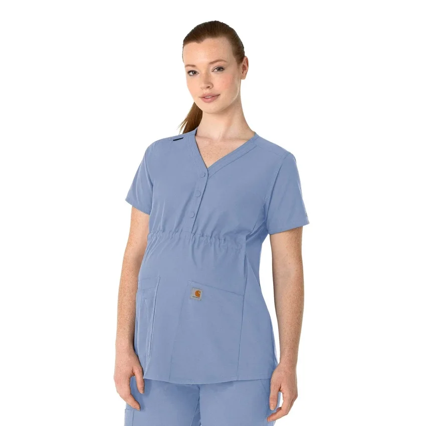 Blusa médica de maternidad Henley Force Essentials para mujer