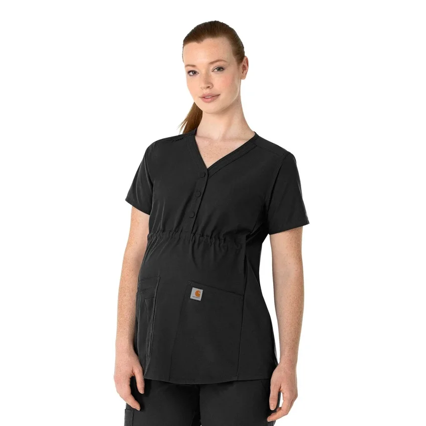 Blusa médica de maternidad Henley Force Essentials para mujer