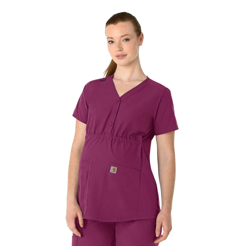 Blusa médica de maternidad Henley Force Essentials para mujer