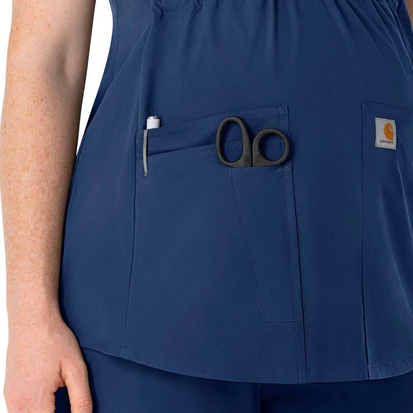 Blusa médica de maternidad Henley Force Essentials para mujer