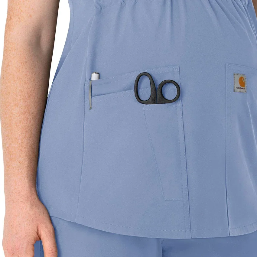 Blusa médica de maternidad Henley Force Essentials para mujer
