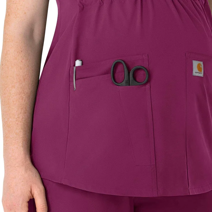 Blusa médica de maternidad Henley Force Essentials para mujer