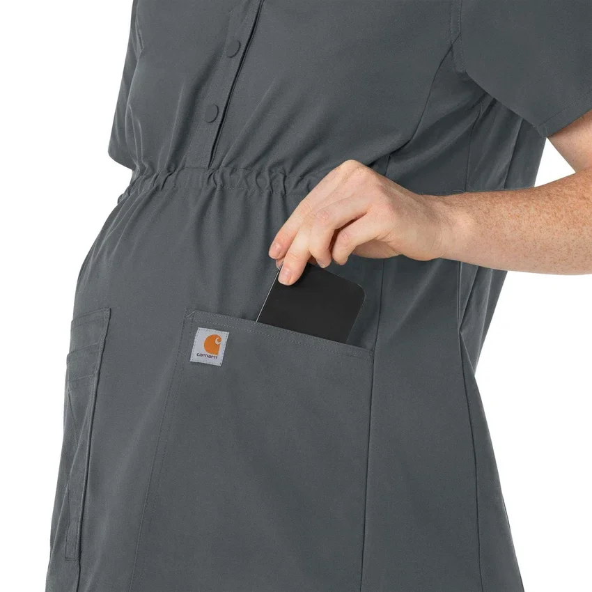 Blusa médica de maternidad Henley Force Essentials para mujer