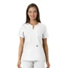 Blusa médica de mujer Force Essentials con cuello en V y paneles de punto