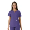 Blusa médica de mujer Force Essentials con cuello en V y paneles de punto