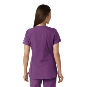 Blusa médica de mujer Force Essentials con cuello en V y paneles de punto