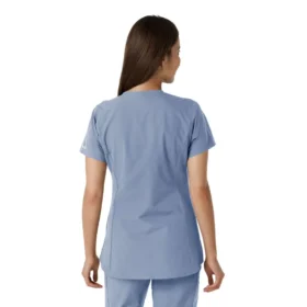Blusa médica de mujer Force Essentials con cuello en V y paneles de punto