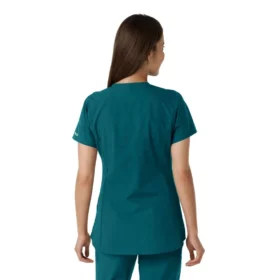 Blusa médica de mujer Force Essentials con cuello en V y paneles de punto