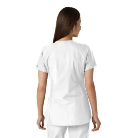 Blusa médica de mujer Force Essentials con cuello en V y paneles de punto