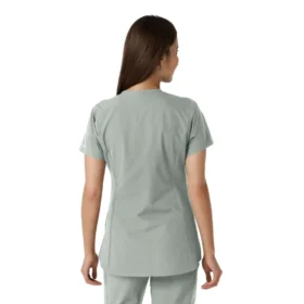 Blusa médica de mujer Force Essentials con cuello en V y paneles de punto