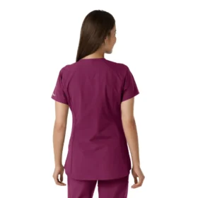 Blusa médica de mujer Force Essentials con cuello en V y paneles de punto