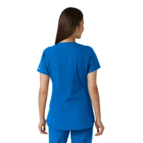 Blusa médica de mujer Force Essentials con cuello en V y paneles de punto