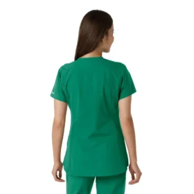 Blusa médica de mujer Force Essentials con cuello en V y paneles de punto