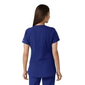 Blusa médica de mujer Force Essentials con cuello en V y paneles de punto