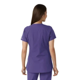 Blusa médica de mujer Force Essentials con cuello en V y paneles de punto