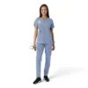 Blusa médica de mujer Force Essentials con cuello en V y paneles de punto