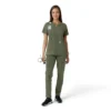 Blusa médica de mujer Force Essentials con cuello en V y paneles de punto