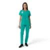 Blusa médica de mujer Force Essentials con cuello en V y paneles de punto