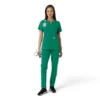 Blusa médica de mujer Force Essentials con cuello en V y paneles de punto
