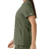 Blusa médica de mujer Force Essentials con cuello en V y paneles de punto