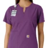 Blusa médica de mujer Force Essentials con cuello en V y paneles de punto