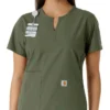 Blusa médica de mujer Force Essentials con cuello en V y paneles de punto