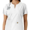 Blusa médica de mujer Force Essentials con cuello en V y paneles de punto