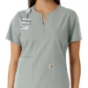 Blusa médica de mujer Force Essentials con cuello en V y paneles de punto