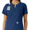Blusa médica de mujer Force Essentials con cuello en V y paneles de punto