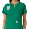 Blusa médica de mujer Force Essentials con cuello en V y paneles de punto