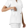 Blusa médica de mujer Force Essentials con cuello en V y paneles de punto