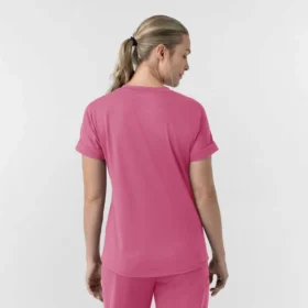 Blusa médica de punto con cuello en V Force Cross-Flex para mujer