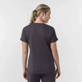 Blusa médica de punto con cuello en V Force Cross-Flex para mujer