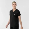 Blusa médica de punto con cuello en V Force Cross-Flex para mujer