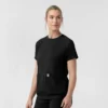 Blusa médica de punto con cuello redondo Force Cross-Flex para mujer