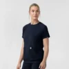 Blusa médica de punto con cuello redondo Force Cross-Flex para mujer