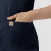 Blusa médica de punto con cuello redondo Force Cross-Flex para mujer